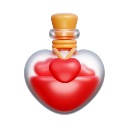 Heart Bottle  3D Icon