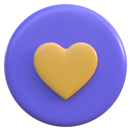 Heart Button  3D Icon