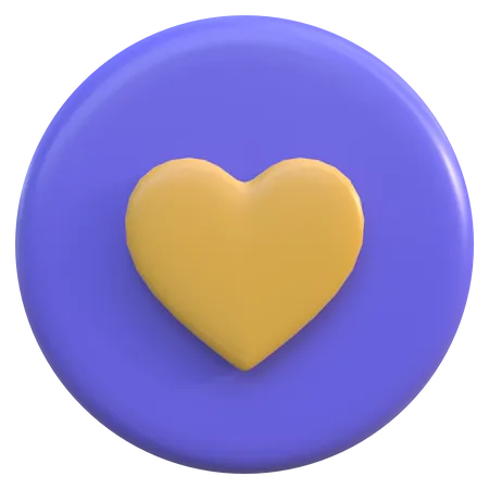 Heart Button  3D Icon