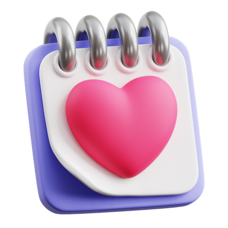 Heart Calendar  3D Icon