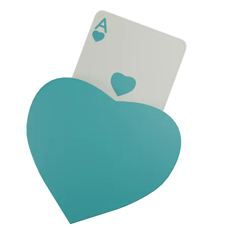 3 D Render Card Heart Illustration 3D Icon