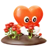 Heart Character Gardening Rose