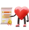 Heart Character get Certificate