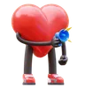 Heart Character Holding Megaphone For Marketing