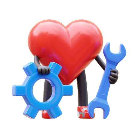 Heart Character Maintenance  3D Icon
