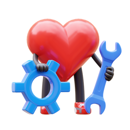 Heart Character Maintenance  3D Icon