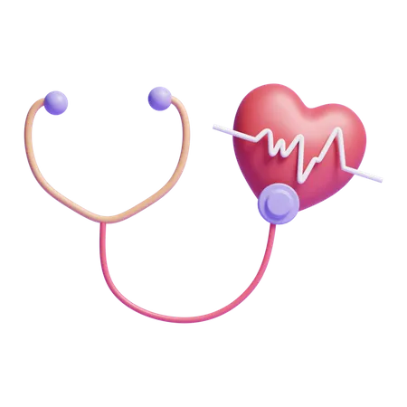 3 D Patient Heart Checkup Concept Icon 3D Icon