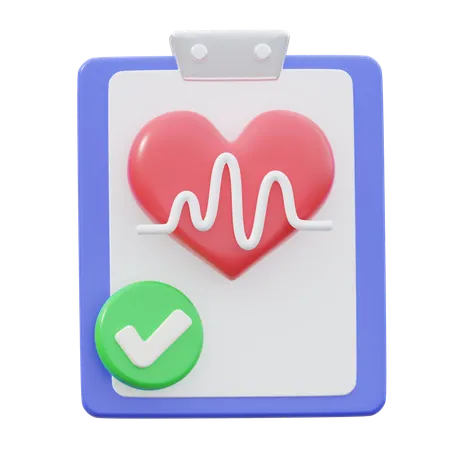 Heart Checkup Report  3D Icon