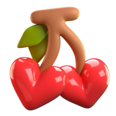 Heart Cherry  3D Icon