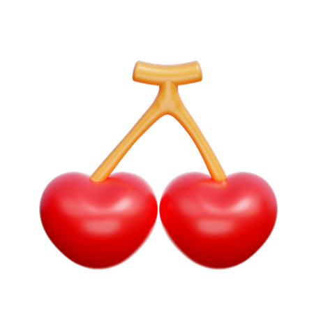 Heart Cherry  3D Icon