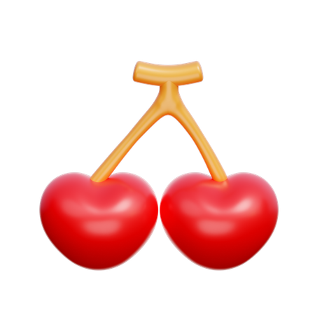 Heart Cherry  3D Icon