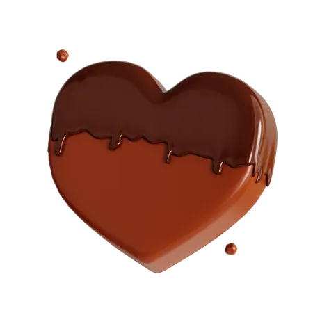 3 D Sweet Heart Choco 3D Icon