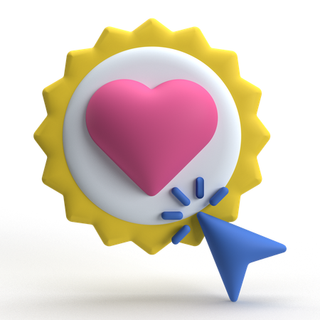 Heart Click  3D Icon
