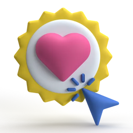 Heart Click  3D Icon