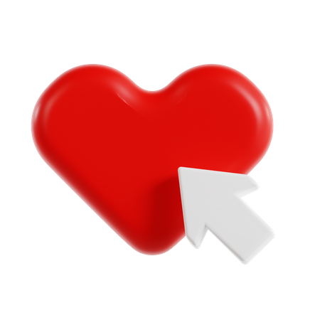 Heart Click  3D Icon