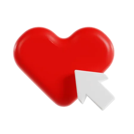 Heart Click  3D Icon
