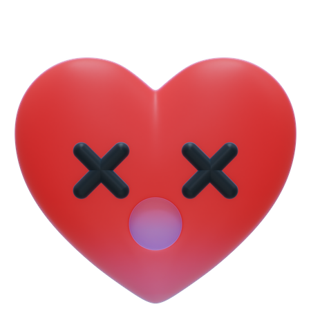 Heart crossed eyes  3D Icon