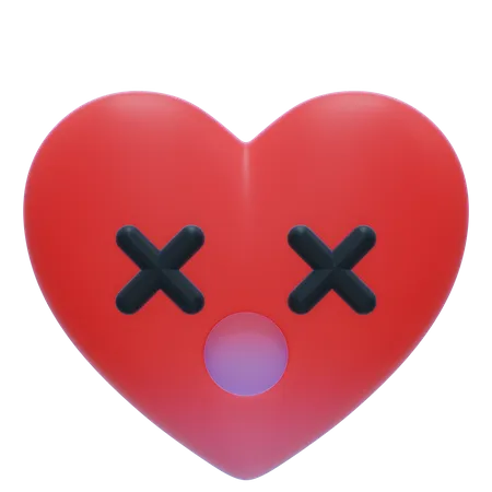 Heart crossed eyes  3D Icon