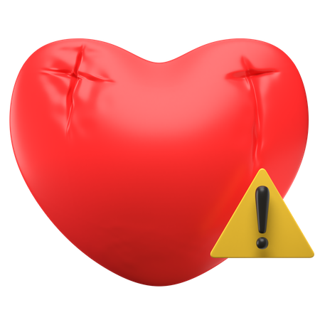 Heart Disease Alert  3D Icon