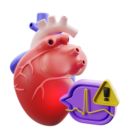 Heart Disease Cardiac Arrhythmia  3D Icon