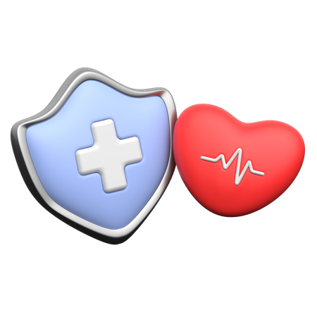 Heart Disease Protection  3D Icon