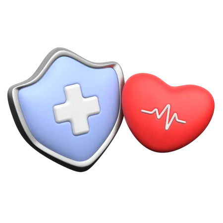 Heart Disease Protection  3D Icon