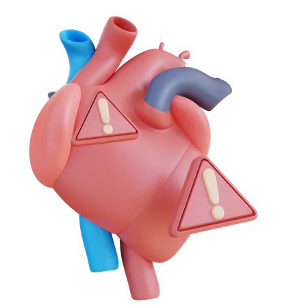 Heart Disease Warning  3D Icon