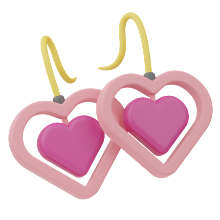 Heart Earrings  3D Icon