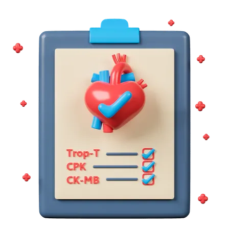 Heart Examination Report 3 D Icon 3D Icon