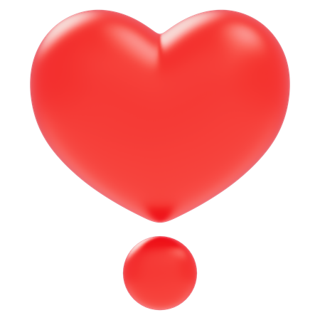 Heart Exclamation  3D Icon