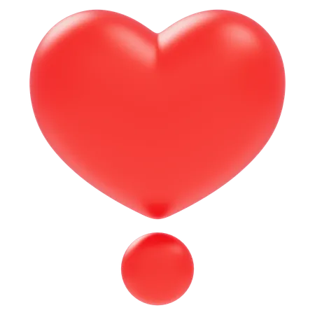 Heart Exclamation  3D Icon