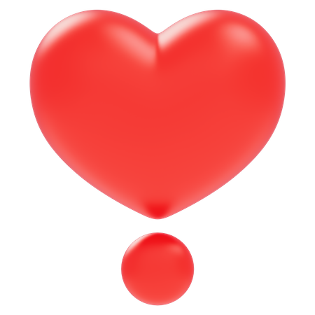 Heart Exclamation  3D Icon