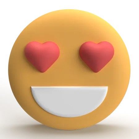 Heart Eye Emoji  3D Icon