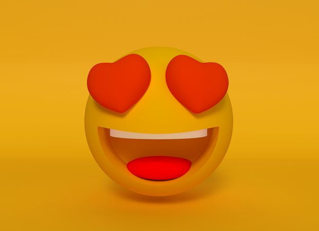 Heart Eyes  3D Emoji