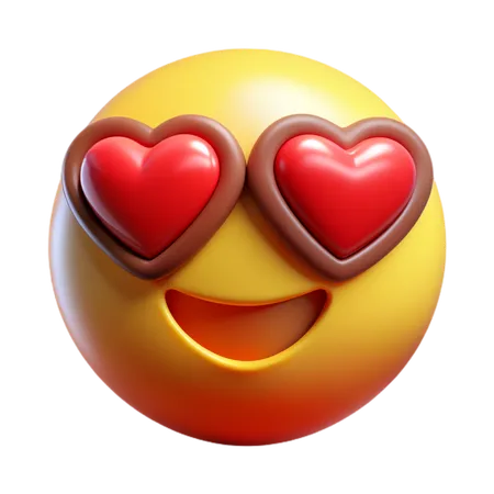 Heart Eyes emoji  3D Icon