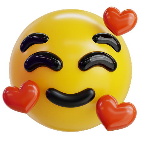ハート目絵文字  3D Icon