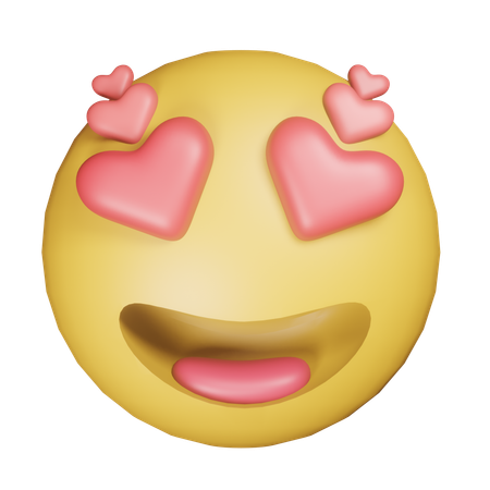 Heart Eyes Emoji  3D Icon