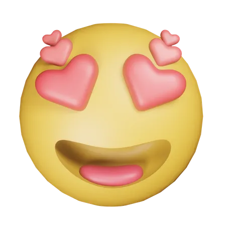 Heart Eyes Emoji  3D Icon