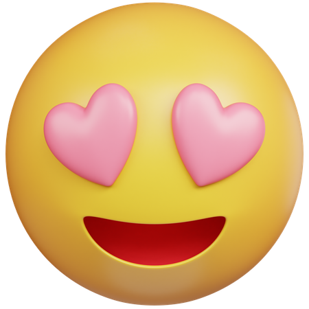 Heart Eyes Emoji  3D Icon