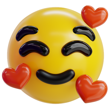 Heart Eyes Emoji  3D Icon