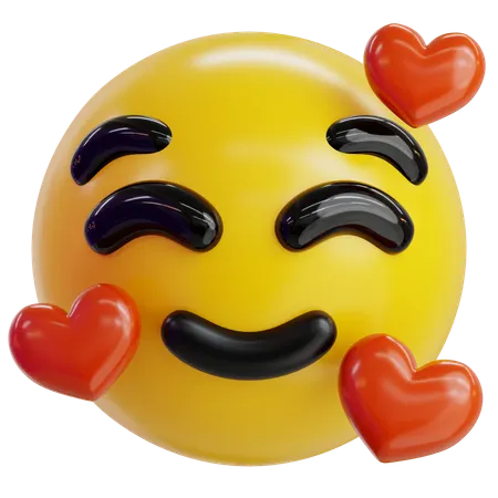 Heart Eyes Emoji  3D Icon