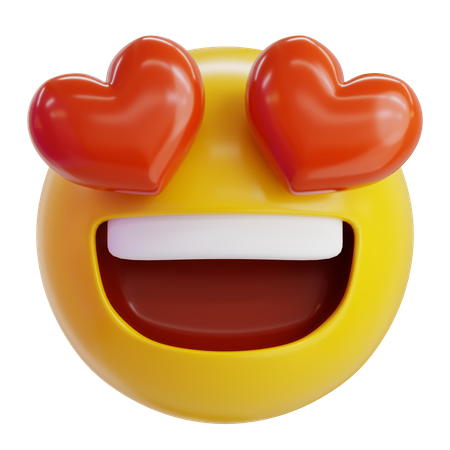 Heart Eyes Emoji  3D Icon
