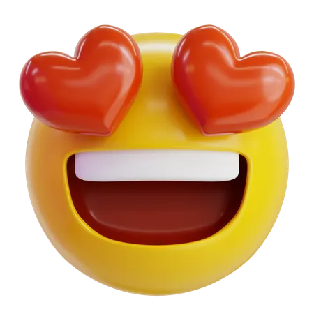 Heart Eyes Emoji  3D Icon