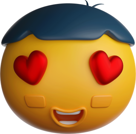 Heart Eyes Emoji  3D Icon
