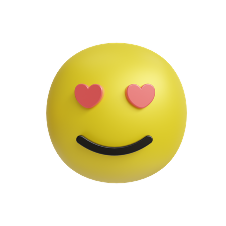 Heart eyes emoji 3D Icon