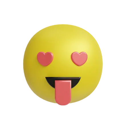 Heart eyes emoji 3D Icon
