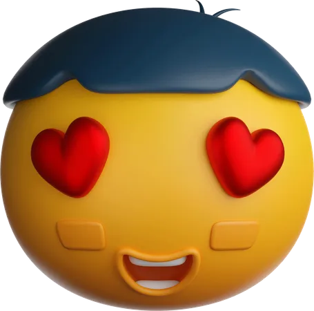 Heart Eyes Emoji  3D Icon