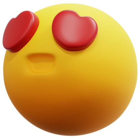 하트 눈 사랑 이모티콘  3D Icon