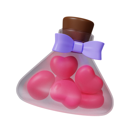 Heart Filled With Heart Shaped  3D Icon
