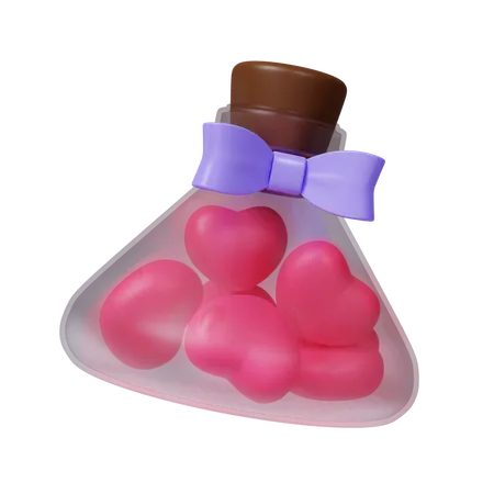 Heart Filled With Heart Shaped  3D Icon